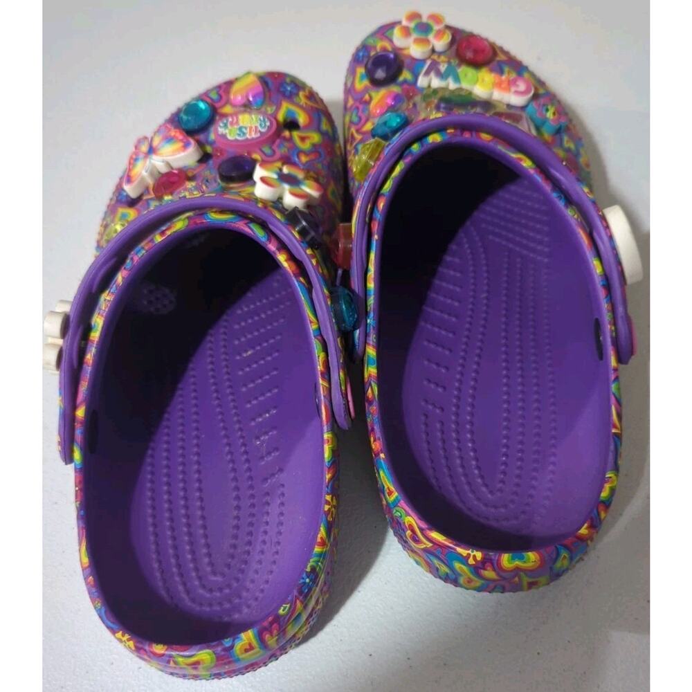 CROCS x LISA FRANK Limited Edition Purple Groovy Womens Size 8 - Picture 4 of 7
